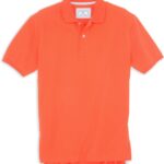 Southern Tide Men’s Short Sleeve Gameday Skipjack Polo in Endzone Orange