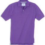 Southern Tide Men’s Short Sleeve Gameday Skipjack Polo in Regal Purple