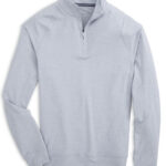 Southern Tide Men’s Cruiser Heather Quarter Zip in Heather Slate Grey