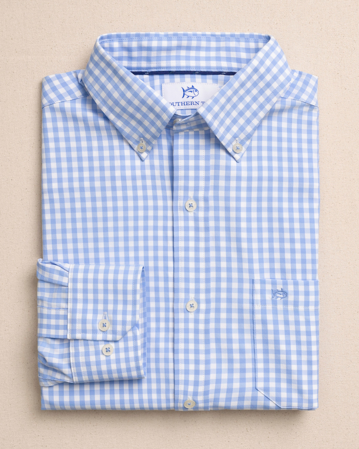 Southern Tide Men’s Long Sleeve Coastal Breeze Nassau Gingham Sport Shirt