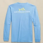 Southern Tide Men’s Long Sleeve Rising Skipjack Tee in Ocean Channel