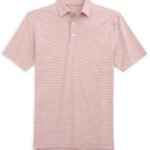 Southern Tide Men’s Short Sleeve Driver Spacedye Performance Polo in Crimson