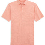 Southern Tide Men’s Short Sleeve Driver Spacedye Performance Polo in Endzone Orange