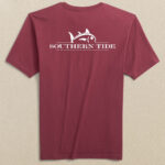 Southern Tide Men’s Short Sleeve Team Colors Rising Skipjack Tee in Chianti