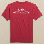 Southern Tide Men’s Short Sleeve Team Colors Rising Skipjack Tee in Crimson
