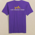 Southern Tide Men’s Short Sleeve Team Colors Rising Skipjack Tee in Regal Purple