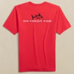 Southern Tide Men’s Short Sleeve Team Colors Rising Skipjack Tee in Varsity Red