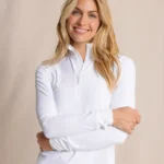 Southern Tide Women’s Runaround Quarter Zip in Classic White