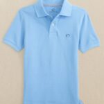Southern Tide Youth Short Sleeve Skipjack Polo in Ocean Channel
