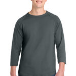 Sport-Tek Colorblock Raglan Jersey in Iron Grey
