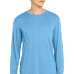 Sport-Tek Long Sleeve PosiCharge Competitor Tee in Carolina Blue