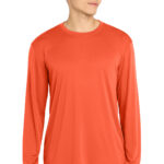 Sport-Tek Long Sleeve PosiCharge Competitor Tee in Neon Orange