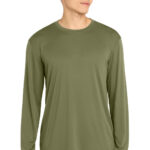 Sport-Tek Long Sleeve PosiCharge Competitor Tee in Olive Drab Green