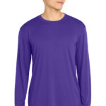 Sport-Tek Long Sleeve PosiCharge Competitor Tee in Purple