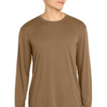Sport-Tek Long Sleeve PosiCharge Competitor Tee in Woodland Brown