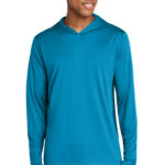 Sport-Tek Posi-UV Pro Long Sleeve Hoodie in Sapphire