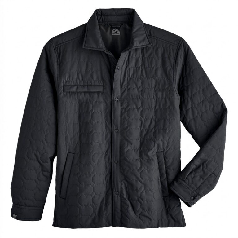 Storm Creek Men's Artisan 100 GSM Insulated Quilted Shirt Jacket in Black