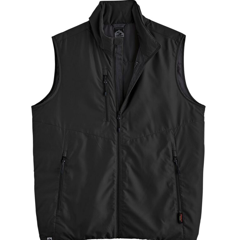 Storm Creek Men's Discoverer 100 GSM Insulated Smooth Face Vest in Black