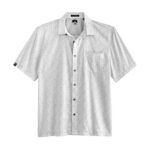 Storm Creek Men’s Enthusiast 4-Way Stretch Printed Short Sleeve Outdoor Shirt in Silver Gray