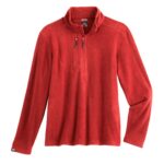 Storm Creek Men’s Fireside Fleece Microfleece Quarter Zip in Crimson Red