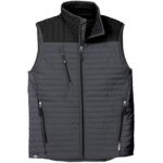 Storm Creek Men’s Front Runner 120 GSM Insulated Quilted Vest in Jet Gray/Black