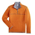 Storm Creek Men’s Maverick Waffle Knit Quarter Zip in Clay Orange