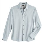 Storm Creek Men’s Naturalist 4-Way Stretch Long Sleeve Outdoor Shirt in Blue Mist