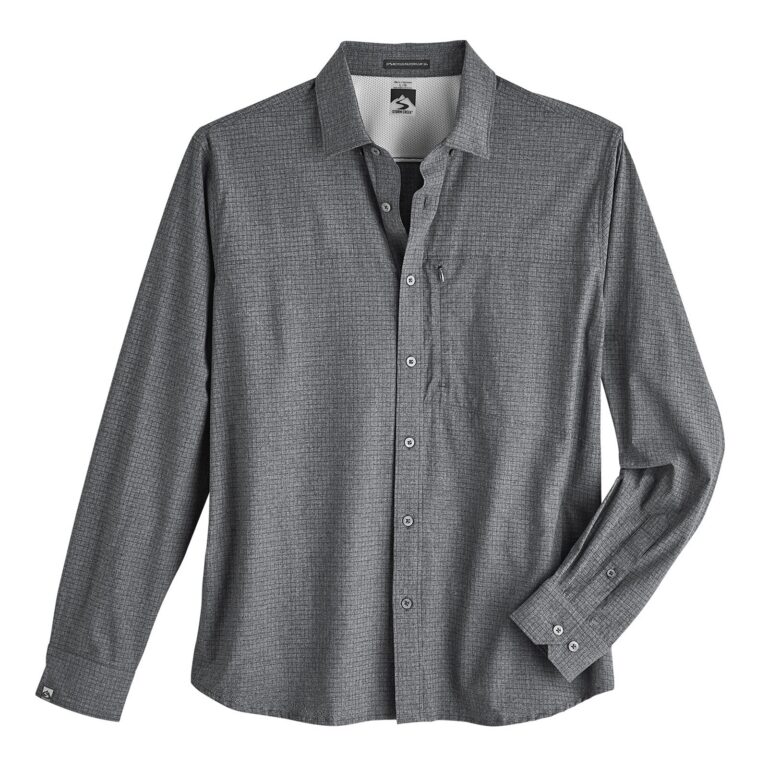 Storm Creek Men's Naturalist 4-Way Stretch Long Sleeve Outdoor Shirt in Gray