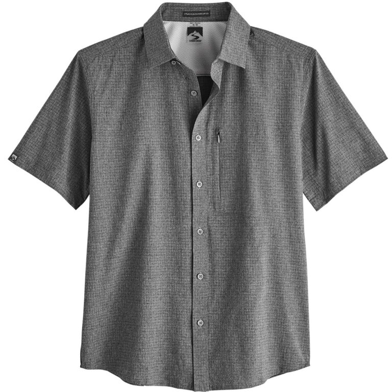 Storm Creek Men's Naturalist 4-Way Stretch Short Sleeve Outdoor Shirt in Gray