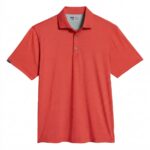 Storm Creek Men’s Optimist II Microstripe Short Sleeve Polo in Crimson Red