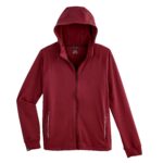 Storm Creek Men’s Weekender Performance Fleece Full Zip Hoodie in Maroon Red