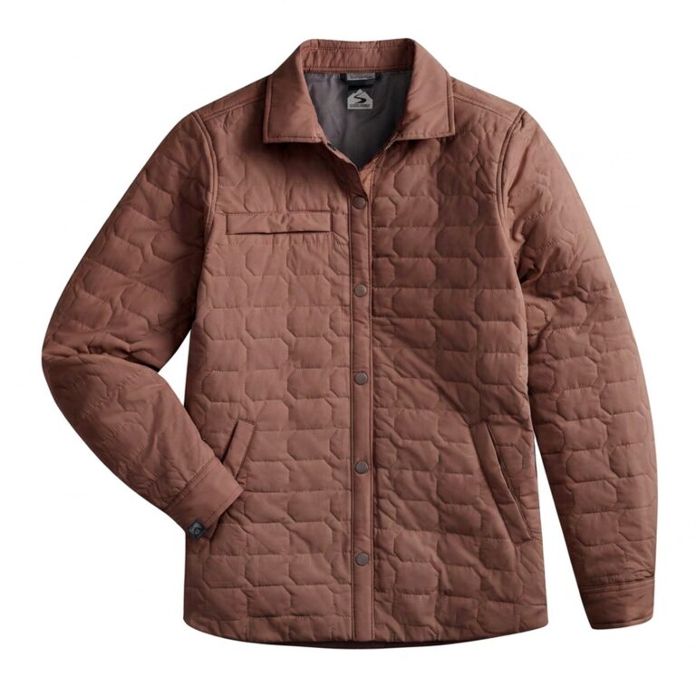 Storm Creek Women's Artisan 100 GSM Insulated Quilted Shirt Jacket in Nutmeg Brown