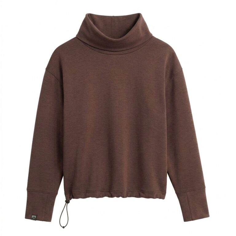 Storm Creek Women's Comfort Zone Super Soft Modal Blend Funnel Neck in Chocolate Brown