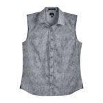 Storm Creek Women’s Enthusiast 4-Way Stretch Printed Sleeveless Outdoor Shirt in Jet Gray