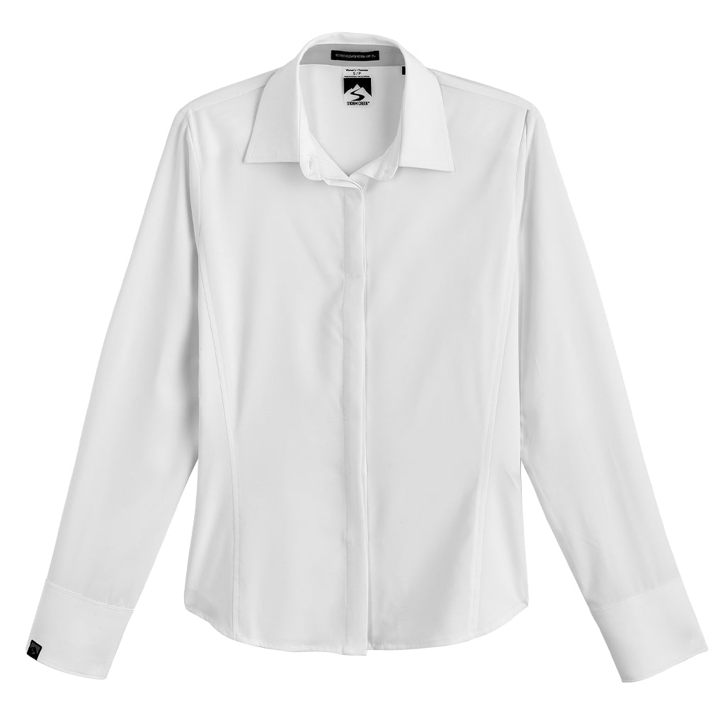 Storm Creek Women’s Executive 4-Way Stretch Solid Button Up