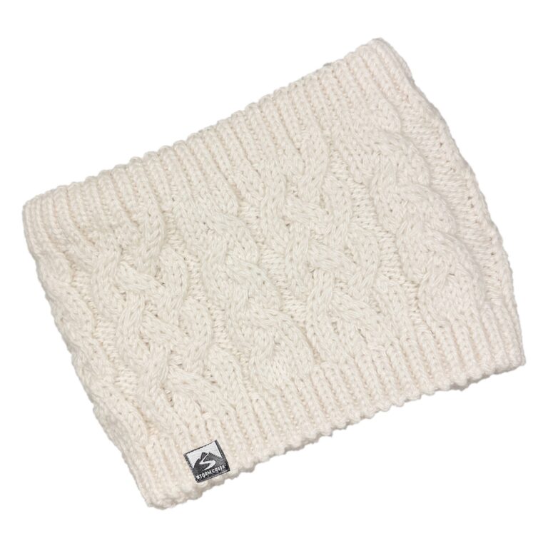 Storm Creek Women's Freeze Baby Fleece-Lined Cable Knit Neck Warmer in Sand Brown