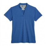 Storm Creek Women’s Optimist II Microstripe Short Sleeve Polo in Navy Blue