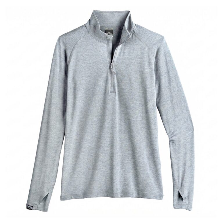 Storm Creek Women's Pacesetter Super Soft Lightweight Quarter Zip in Light Heather Gray