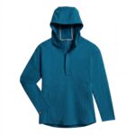 Storm Creek Women’s Sidekick Super Soft Midweight Hooded Quarter Zip in Deep Sea Blue