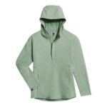 Storm Creek Women’s Sidekick Super Soft Midweight Hooded Quarter Zip in Sageleaf Green