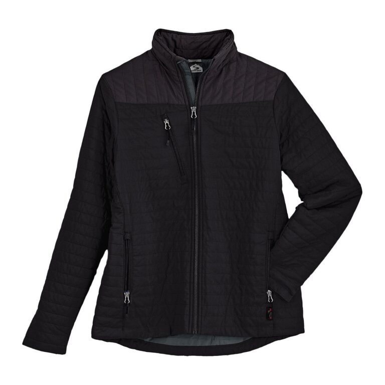Storm Creek Women's Tagless Front Runner 120 GSM Insulated Quilted Jacket MTO in Black