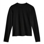 Storm Creek Women’s Varsity High Stretch Fitted Long Sleeve T-shirt in Black