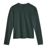 Storm Creek Women’s Varsity High Stretch Fitted Long Sleeve T-shirt in Dark Forest Green