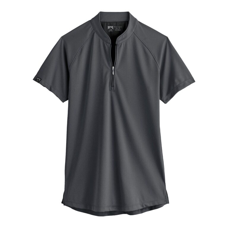 Storm Creek Women's Visionary III Solid Short Sleeve Polo in Dark Heather Gray