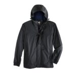 Storm Creek Women’s Voyager Waterproof Packable Rain Jacket in Jet Gray/Navy Blue