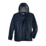 Storm Creek Women’s Voyager Waterproof Packable Rain Jacket in Navy Blue/Ash Gray