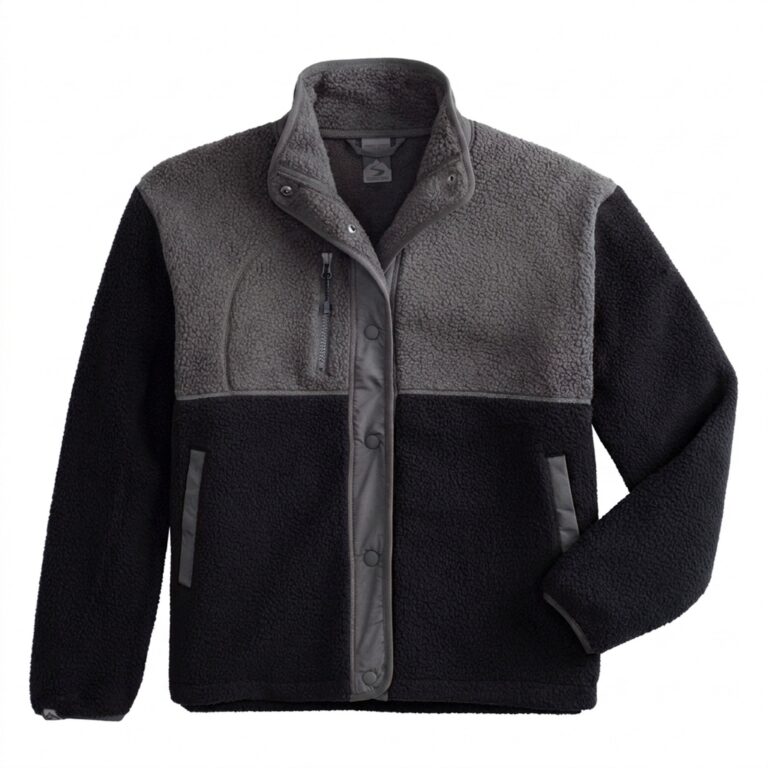 Storm Creek Women's Warm Up Colorblock Sherpa Fleece Jacket in Black/Jet Gray