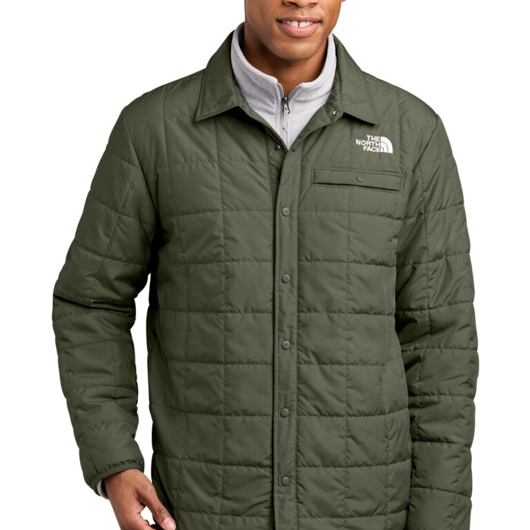 The North Face Iron Drift Quilted Shirt Jacket in New Taupe Green