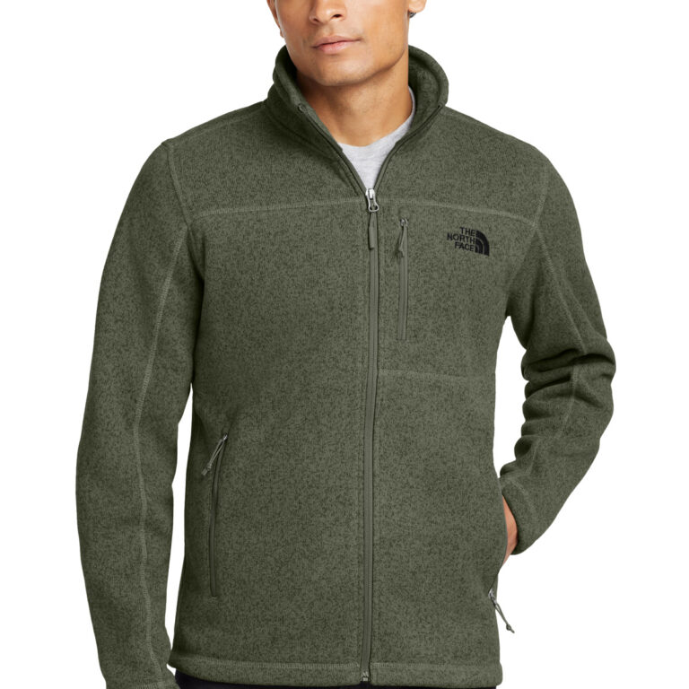 The North Face Sweater Fleece Jacket in New Taupe Green Heather