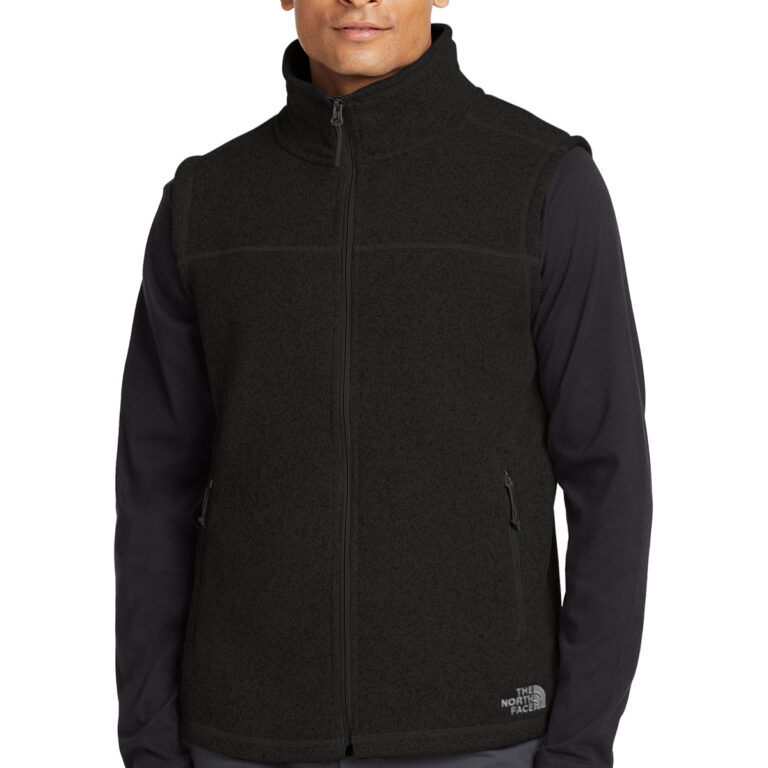 The North Face Sweater Fleece Vest in TNF Black Heather